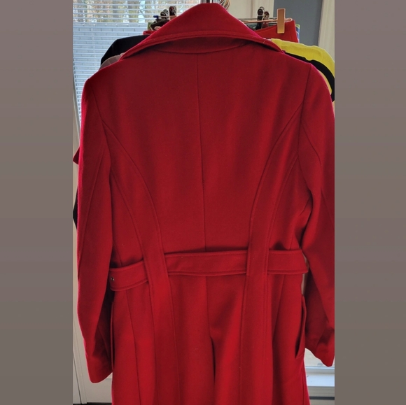 Red Guess Funnel Neck Coat - Picture 3 of 7